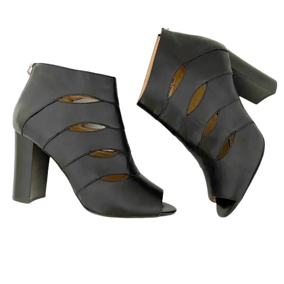 Adrienne Vittadini Shoes - Adrienne Vittadini Gella PeepToe Ankle Booties size 8, 4” stacked heel.  NWOB